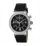 Swarovski Citra Sphere Chronograph Black Dial Black Leather Strap Watch for Women - 5027131 Authentic Buy Shop Now