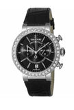 Swarovski Citra Sphere Chronograph Black Dial Black Leather Strap Watch for Women - 5027131 Authentic Buy Shop Now