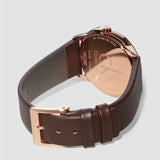 Calvin Klein Minimal White Dial Brown Leather Strap Watch for Women - K3M226G6 Authentic Buy Shop Now