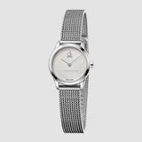 Calvin Klein Minimal White Dial Silver Mesh Bracelet Watch for Women - K3M2312Y Authentic Buy Shop Now