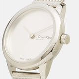 Calvin Klein Minimal White Dial Silver Mesh Bracelet Watch for Women - K3M231Y6 Authentic Buy Shop Now