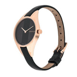 Calvin Klein Rebel Black Dial Black Leather Strap Watch for Women - K8P236C1 Authentic Buy Shop Now