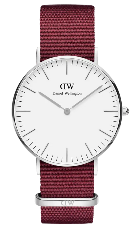 Daniel Wellington Classic Roselyn White Dial Red NATO Strap Watch For Women - DW00100272 Authentic Buy Shop Now