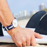 Daniel Wellington Classic Glasgow White Dial Two Tone NATO Strap Unisex Watch - DW00100047 Authentic Buy Shop Now