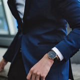 Daniel Wellington Classic Sheffield Black Dial Black Leather Strap Watch For Men - DW00100127 Authentic Buy Shop Now