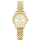 Coach Delancey White Dial Gold Steel Strap Watch for Women - 14502241 Authentic Buy Shop Now