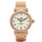 Coach Madison White Dial Rose Gold Steel Strap Watch for Women - 14502395 Authentic Buy Shop Now