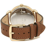 Coach Delancey White Dial Brown Leather Strap Watch for Women - 14502715 Authentic Buy Shop Now