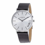 Coach Perry White Dial Black Leather Strap Watch for Women - 14503115 Authentic Buy Shop Now
