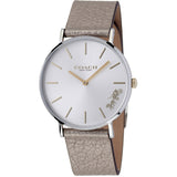 Coach Perry White Dial Beige Leather Strap Watch for Women - 14503157 Authentic Buy Shop Now