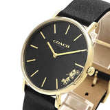 Coach Perry Black Dial Black Leather Strap Watch for Women - 14503333-C Authentic Buy Shop Now