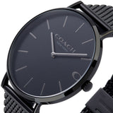 Coach Charles Black Dial Black Mesh Bracelet Watch for Men - 14602148 Authentic Buy Shop Now