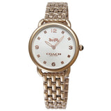 Coach Delancey White Dial Rose Gold Steel Strap Watch for Women - 14502783 Authentic Buy Shop Now