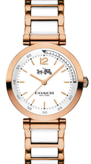 Coach Sport White Dial Two Tone Steel Strap Watch for Women - 14502463 Authentic Buy Shop Now