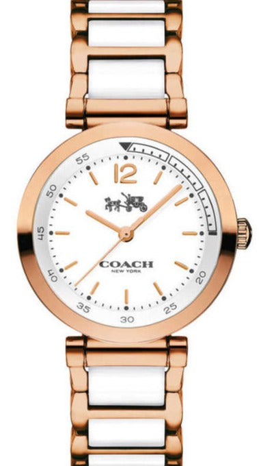 Coach Sport White Dial Two Tone Steel Strap Watch for Women - 14502463 Authentic Buy Shop Now