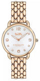 Coach Delancey White Dial Rose Gold Steel Strap Watch for Women - 14502783 Authentic Buy Shop Now
