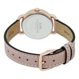 Coach Delancey Cream Dial Blush Pink Leather Strap Watch for Women - 14502750 Authentic Buy Shop Now