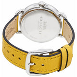 Coach Delancey White Dial Yellow Leather Strap Watch for Women - 14502882 Authentic Buy Shop Now