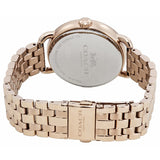 Coach Delancey White Dial Rose Gold Tone Stainless Steel Watch For Women - 14502811 Authentic Buy Shop Now