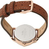 Coach Delancey Cream Dial Brown Leather Strap Watch For Women - 14502751 Authentic Buy Shop Now