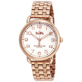 Coach Delancey White Dial Rose Gold Steel Strap Watch for Women - 14502262 Authentic Buy Shop Now