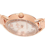 Coach Delancey Silver Dial Rose Gold Steel Strap Watch for Women - 14502355 Authentic Buy Shop Now