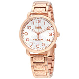 Coach Delancey White Dial Rose Gold Steel Strap Watch for Women - 14502497 Authentic Buy Shop Now
