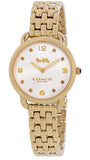Coach Delancey Slim Silver Dial Gold Steel Strap Watch For Women - 14502782 Authentic Buy Shop Now