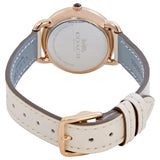 Coach Delancey White Dial White Leather Strap Watch for Women - 14502790 Authentic Buy Shop Now