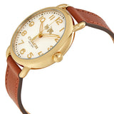Coach Delancey White Dial Brown Leather Strap Watch for Women - 14502715 Authentic Buy Shop Now