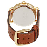 Coach Delancey White Dial Brown Leather Strap Watch for Women - 14502715 Authentic Buy Shop Now