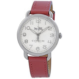 Coach Delancey White Dial Pink Leather Strap Watch for Women - 14502717 Authentic Buy Shop Now