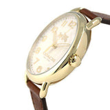 Coach Delancey White Dial Brown Leather Strap Watch for Women - 14502715 Authentic Buy Shop Now