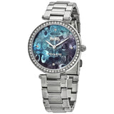 Coach Park Mother of Pearl Blue Dial Silver Steel Strap Watch for Women - 14503224 Authentic Buy Shop Now