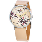 Coach Perry Beige Floral Dial Beige Leather Strap Watch for Women - 14503293 Authentic Buy Shop Now