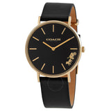 Coach Perry Black Dial Black Leather Strap Watch for Women - 14503333-C Authentic Buy Shop Now