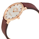 Coach Slim Easton Silver Dial Brown Leather Strap Watch for Women - 14502694 Authentic Buy Shop Now