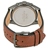 Coach Sullivan Chronograph White Dial Brown Leather Strap Watch for Men - 14602057 Authentic Buy Shop Now