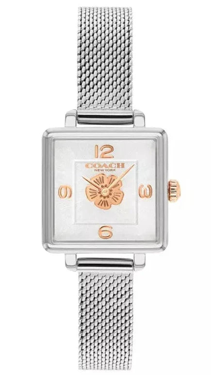 Coach Cass White Dial Silver Mesh Bracelet Watch for Women - 14503697 Authentic Buy Shop Now