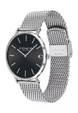 Coach Charles Black Dial Silver Mesh Bracelet Watch for Men - 14602144 Authentic Buy Shop Now