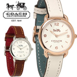 Coach Delancey White Dial White Leather Strap Watch for Women - 14502790 Authentic Buy Shop Now