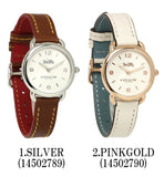 Coach Delancey Slim Cream Dial Brown Leather Strap Watch For Women - 14502789 Authentic Buy Shop Now