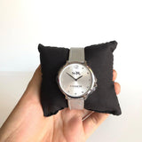 Coach Slim Easton Silver Dial Silver Leather Strap Watch for Women - 14502685 Authentic Buy Shop Now