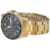Fossil Inscription Automatic Black Dial Gold Steel Strap Watch for Men - FS5267 Authentic Buy Shop Now