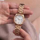 Guess Luna White Dial Rose Gold Steel Strap Watch for Women - GW0308L3 Authentic Buy Shop Now