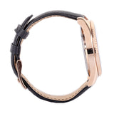 Michael Kors Lexington Chronograph Rose Gold Dial Black Leather Strap Watch For Men - MK8516 Authentic Buy Shop Now
