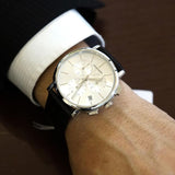 Calvin Klein Posh Silver Dial Black Leather Strap Watch for Men - K8Q371C6 Authentic Buy Shop Now
