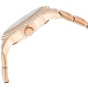 Guess Bedazzle Diamonds Silver Dial Rose Gold Steel Strap Watch For Women - W1097L3 Authentic Buy Shop Now