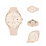 Tommy Hilfiger Jenna Analog Pink Dial Pink Leather Strap Watch for Women - 1782071 Authentic Buy Shop Now