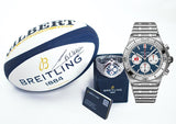 Breitling Chronomat B01 42 Six Nations France Blue Dial Silver Steel Strap Watch for Men - AB0134A81C1A1 Authentic Buy Shop Now